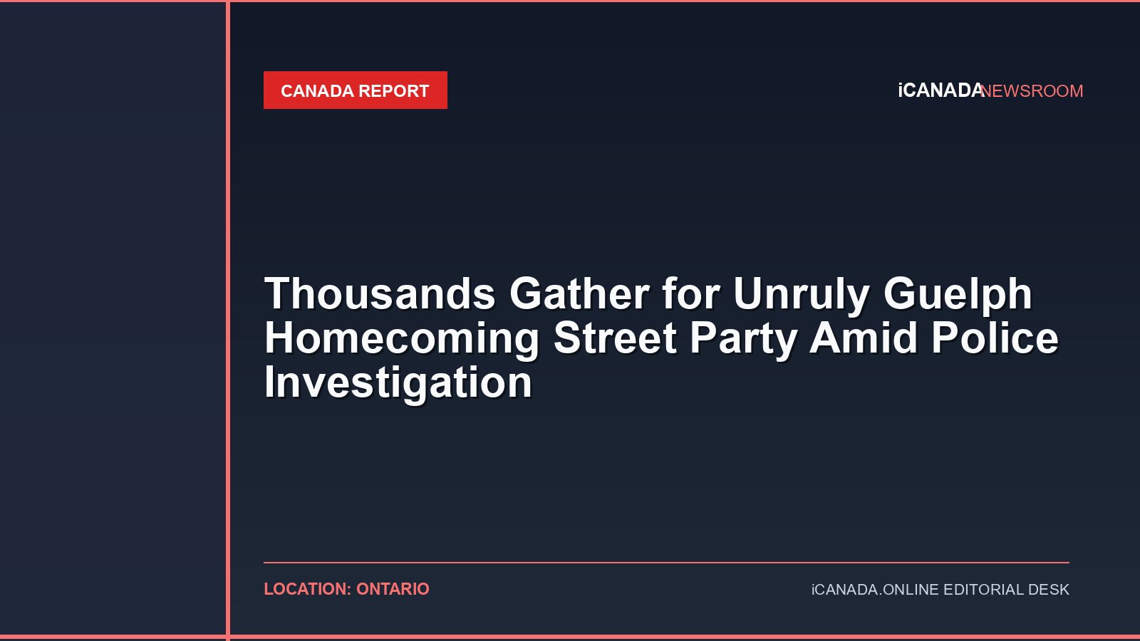 Thousands Gather for Unruly Guelph Homecoming Street Party Amid Police Investigation
