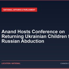 Anand Hosts Conference on Returning Ukrainian Children from Russian Abduction