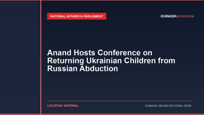 Anand Hosts Conference on Returning Ukrainian Children from Russian Abduction