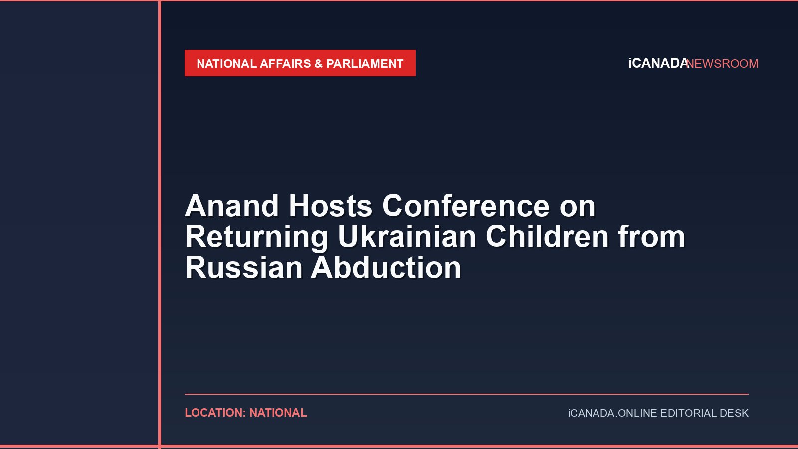 Anand Hosts Conference on Returning Ukrainian Children from Russian Abduction