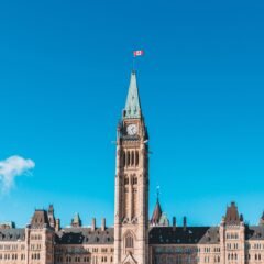 The Peace Tower and Parliament Buildings in Ottawa, site of the Canadian Police and Peace Officers Memorial.