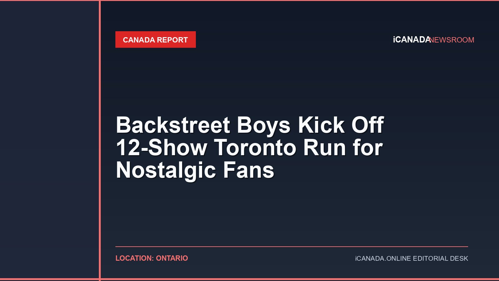 Backstreet Boys Kick Off 12-Show Toronto Run for Nostalgic Fans