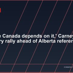 ‘Vote like Canada depends on it,’ Carney urges at Calgary rally ahead of Alberta referendum
