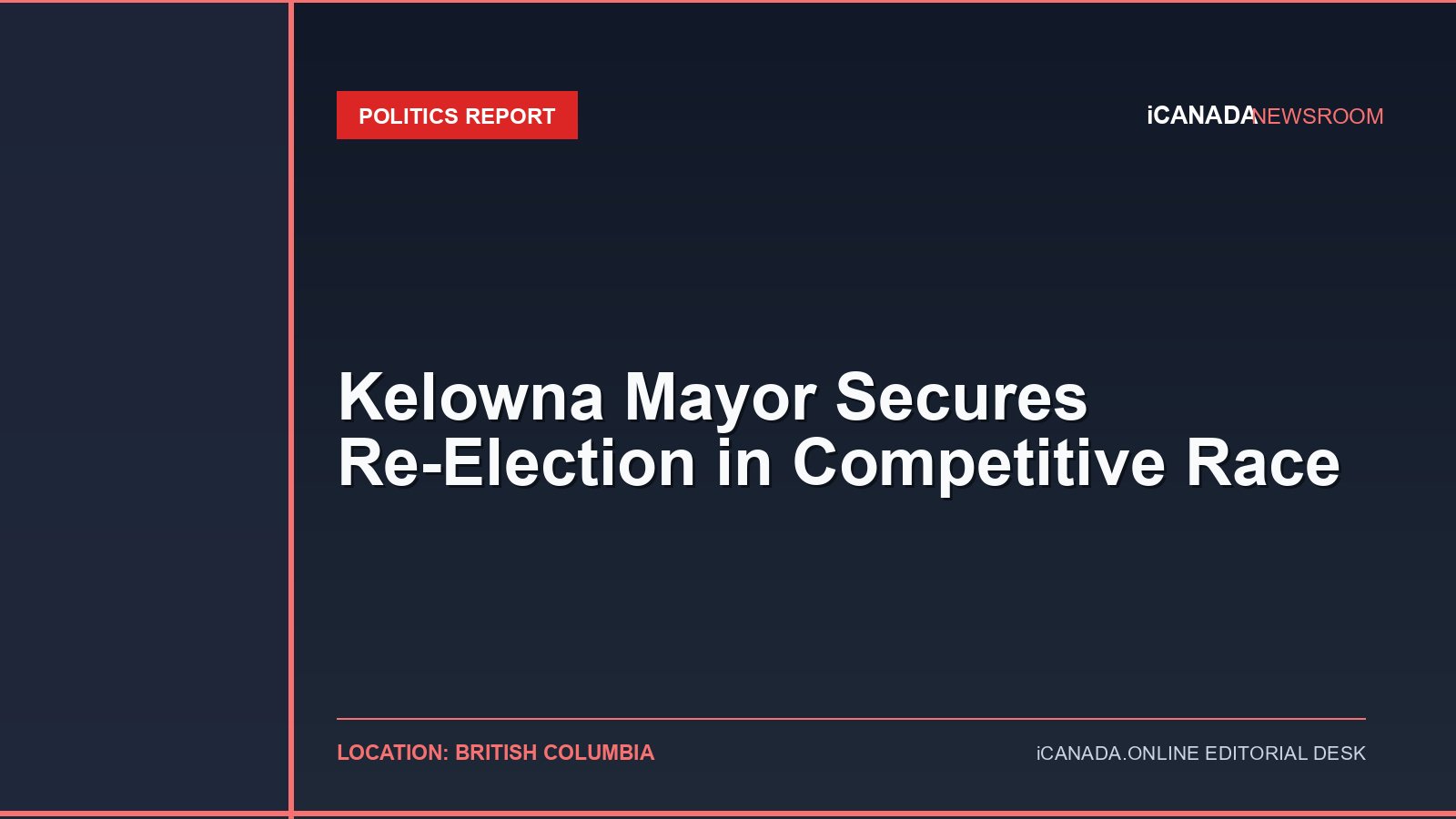 Kelowna Mayor Secures Re-Election in Competitive Race