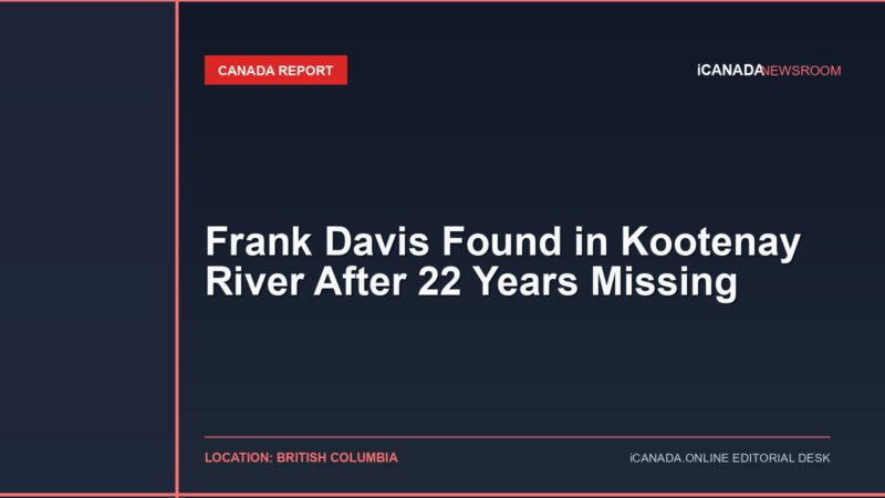 Frank Davis Found in Kootenay River After 22 Years Missing