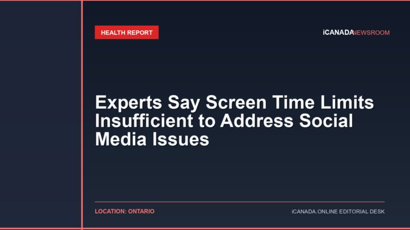 Experts Say Screen Time Limits Insufficient to Address Social Media Issues