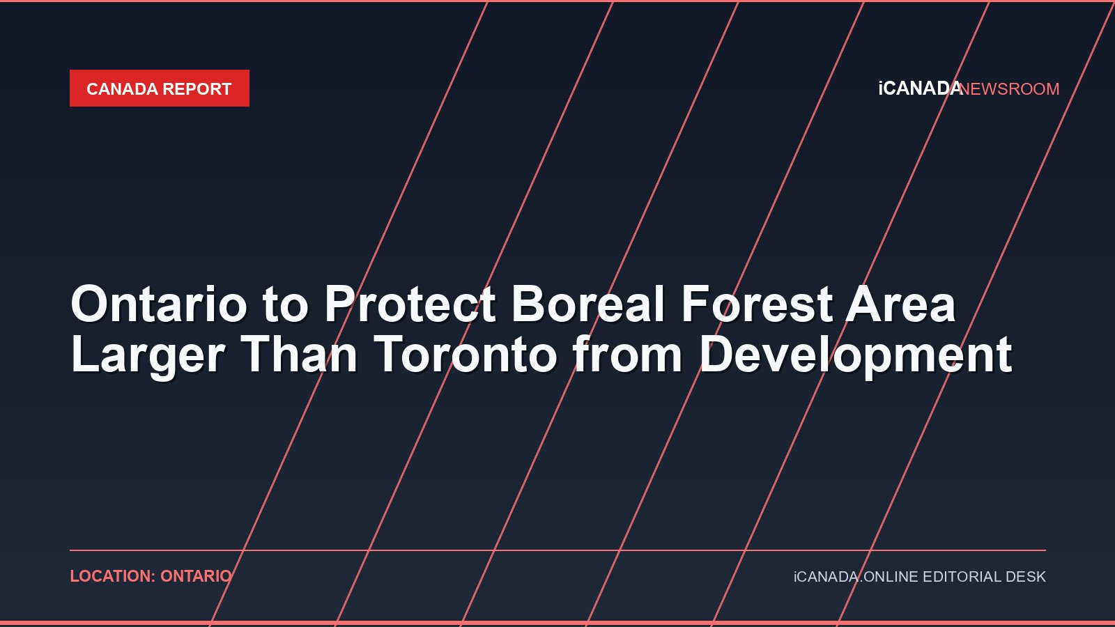 Ontario to Protect Boreal Forest Area Larger Than Toronto from Development