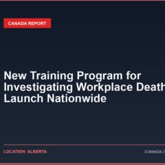 New Training Program for Investigating Workplace Deaths to Launch Nationwide