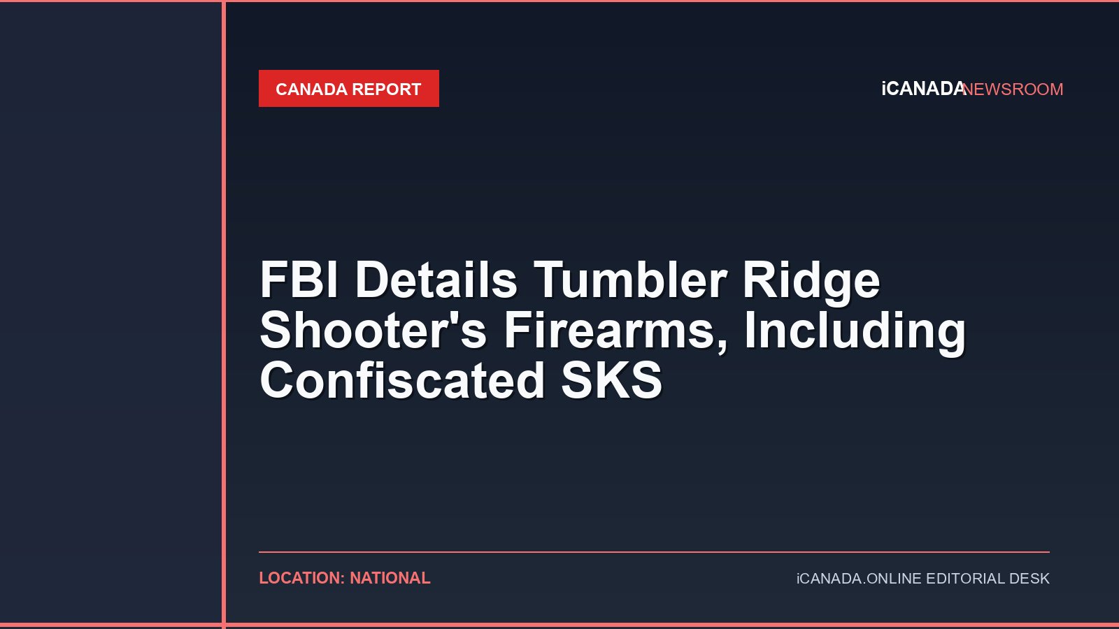 FBI Details Tumbler Ridge Shooter’s Firearms, Including Confiscated SKS