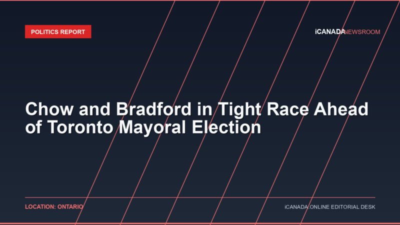 Chow and Bradford in Tight Race Ahead of Toronto Mayoral Election