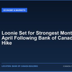 Loonie Set for Strongest Month Since April Following Bank of Canada Rate Hike