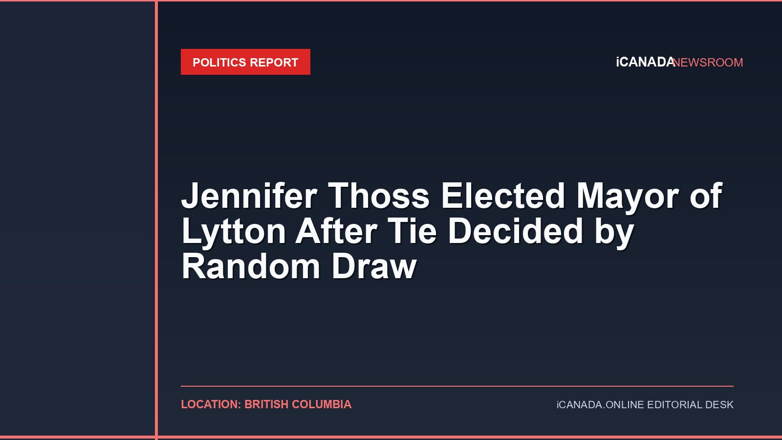 Jennifer Thoss Elected Mayor of Lytton After Tie Decided by Random Draw