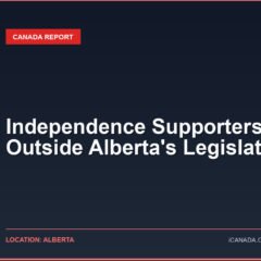 Independence Supporters Rally Outside Alberta’s Legislature
