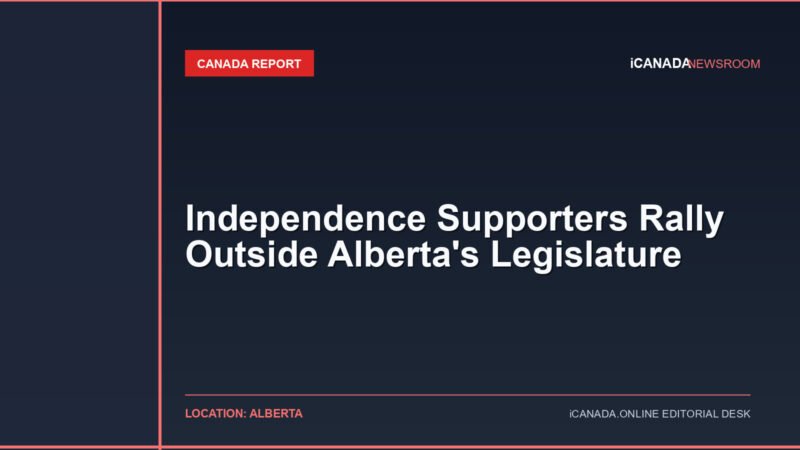 Independence Supporters Rally Outside Alberta's Legislature