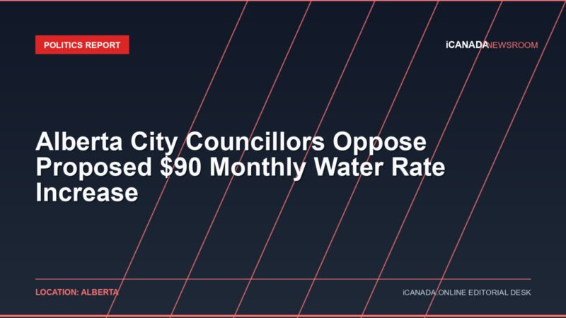 Alberta City Councillors Oppose Proposed $90 Monthly Water Rate Increase