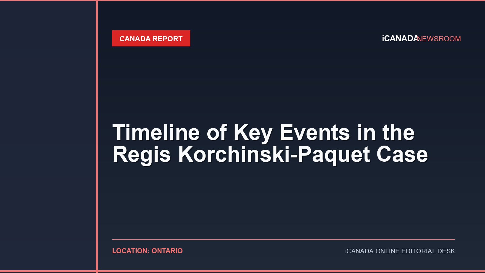 Timeline of Key Events in the Regis Korchinski-Paquet Case