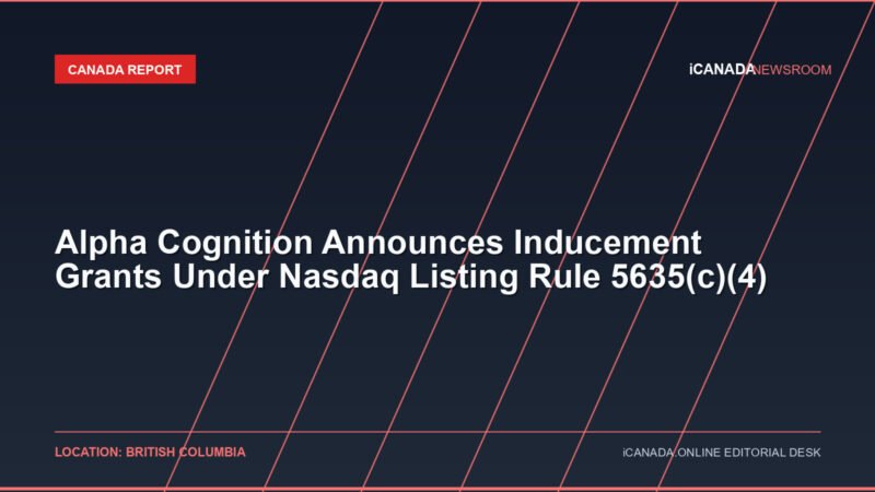 Alpha Cognition Announces Inducement Grants Under Nasdaq Listing Rule 5635(c)(4)