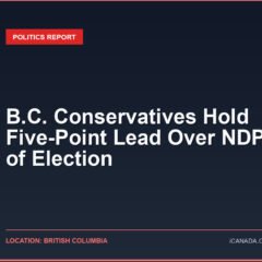 B.C. Conservatives Hold Five-Point Lead Over NDP Ahead of Election