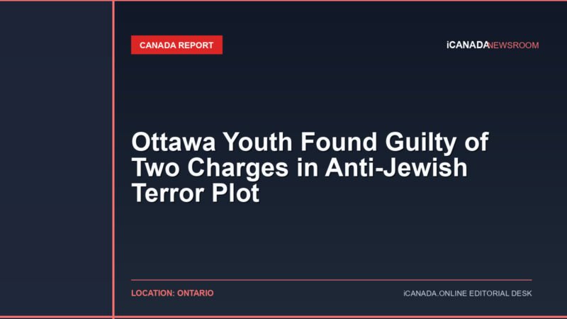 Ottawa Youth Found Guilty of Two Charges in Anti-Jewish Terror Plot