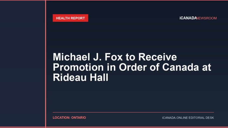 Michael J. Fox to Receive Promotion in Order of Canada at Rideau Hall