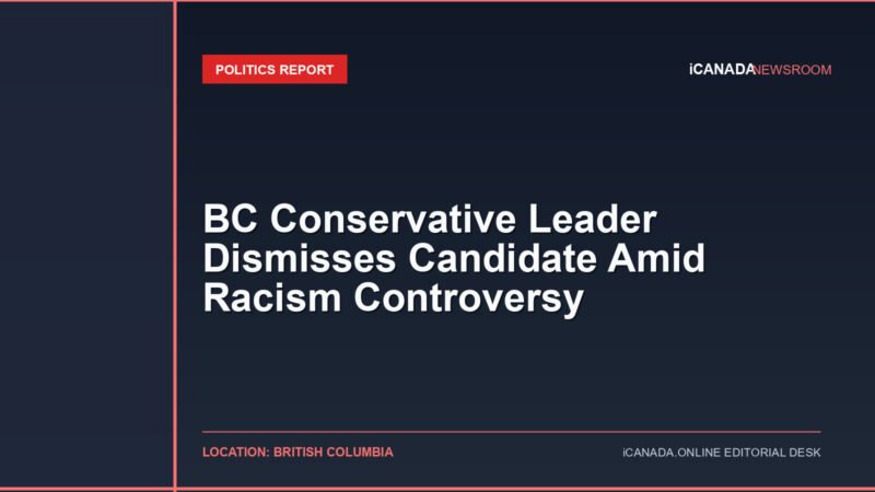 BC Conservative Leader Dismisses Candidate Amid Racism Controversy