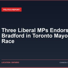 Three Liberal MPs Endorse Brad Bradford in Toronto Mayoral Race
